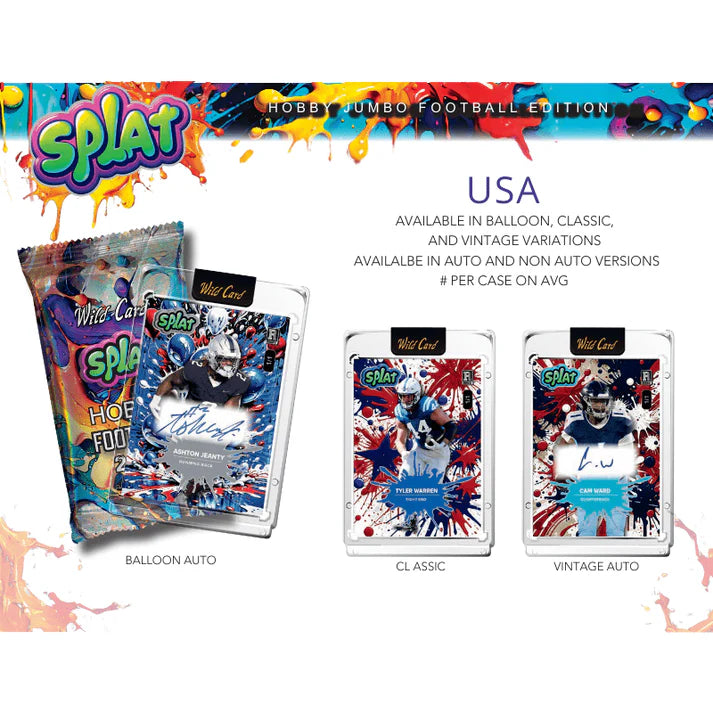 2025 Wild Card Splat Pro-Look Football Jumbo Trading Cards