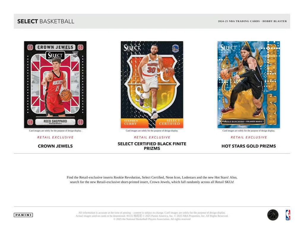 2024-25 Panini Select Basketball Blaster Trading Cards Pack Auction