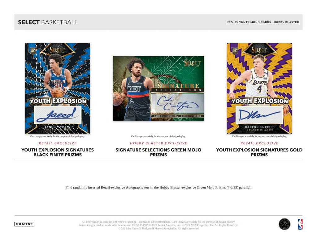 2024-25 Panini Select Basketball Blaster Trading Cards Pack Auction