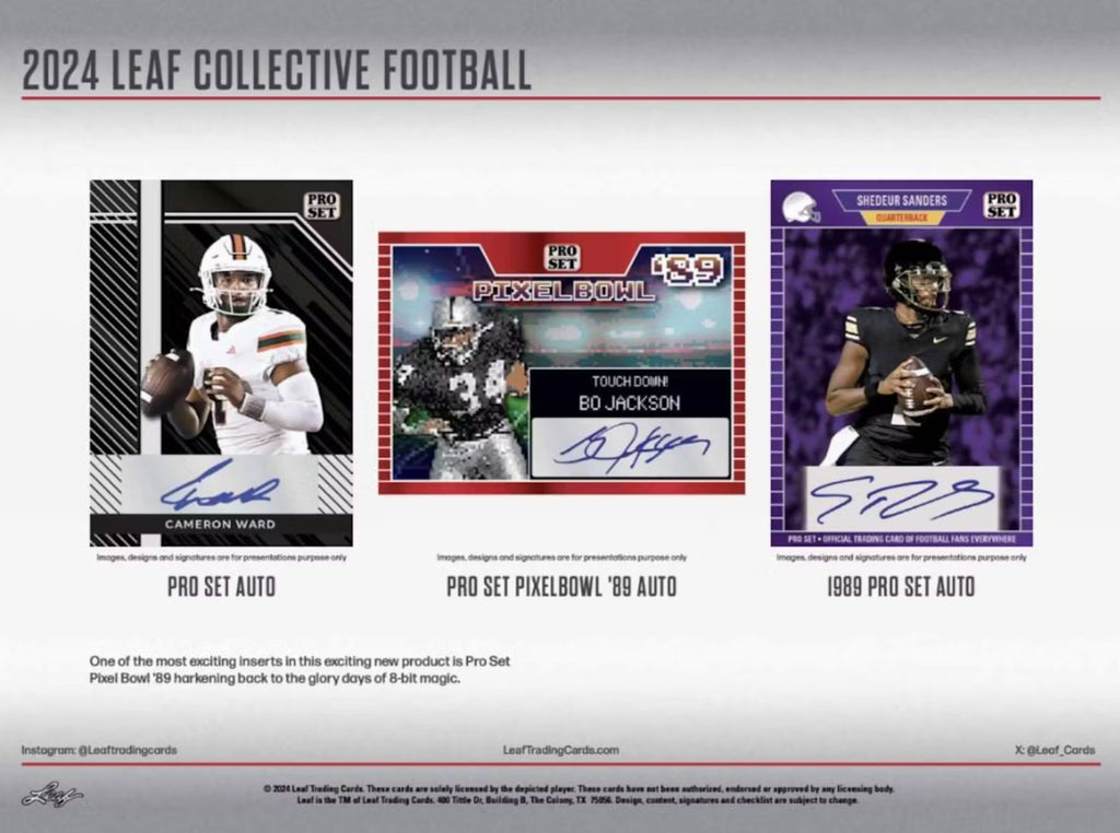 2024 Leaf Collective Football Jumbo Trading Cards