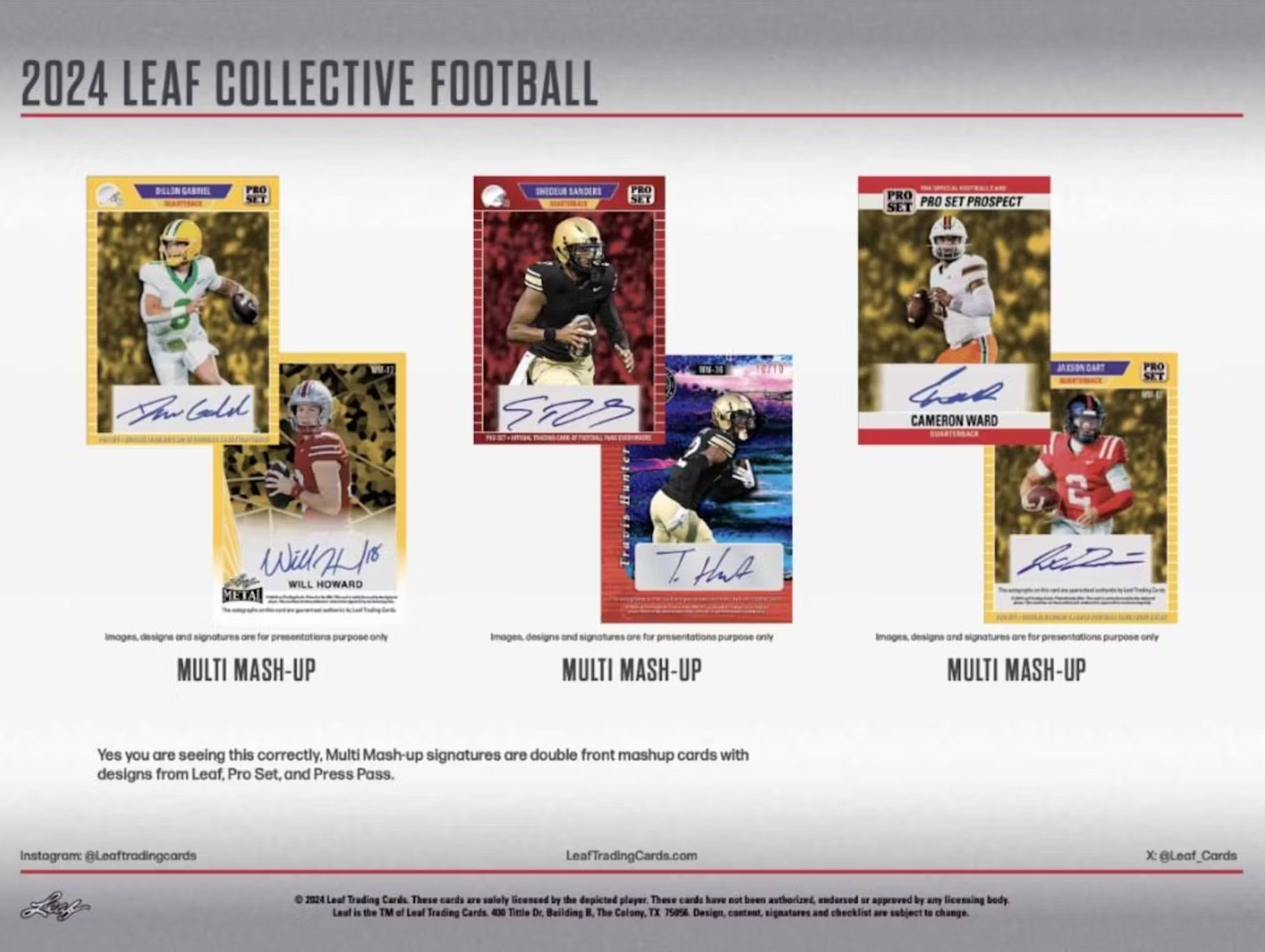2024 Leaf Collective Football Hobby Trading Cards