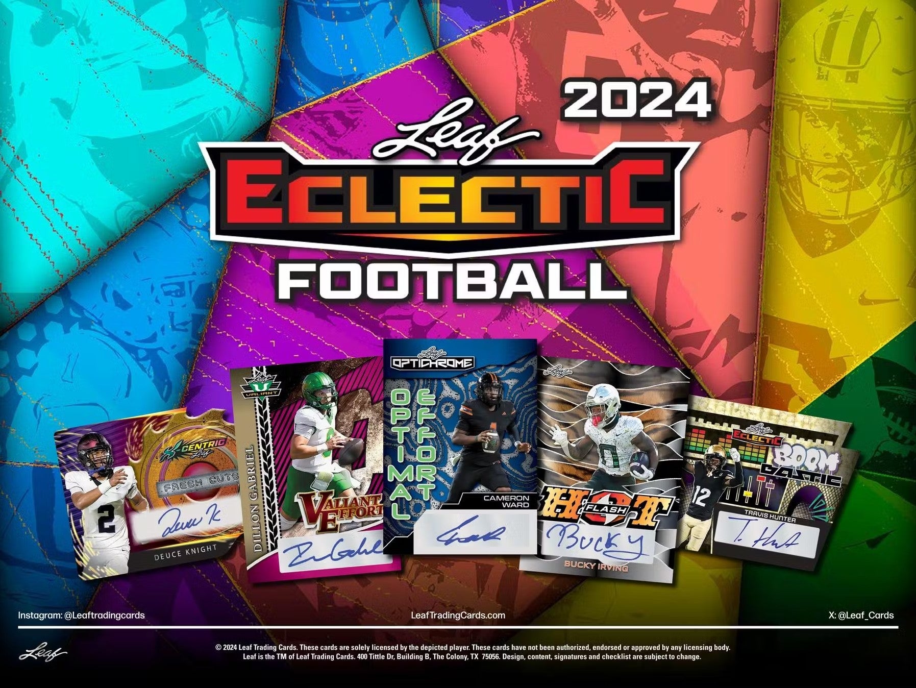 2024 Leaf Eclectic Football Hobby Trading Cards