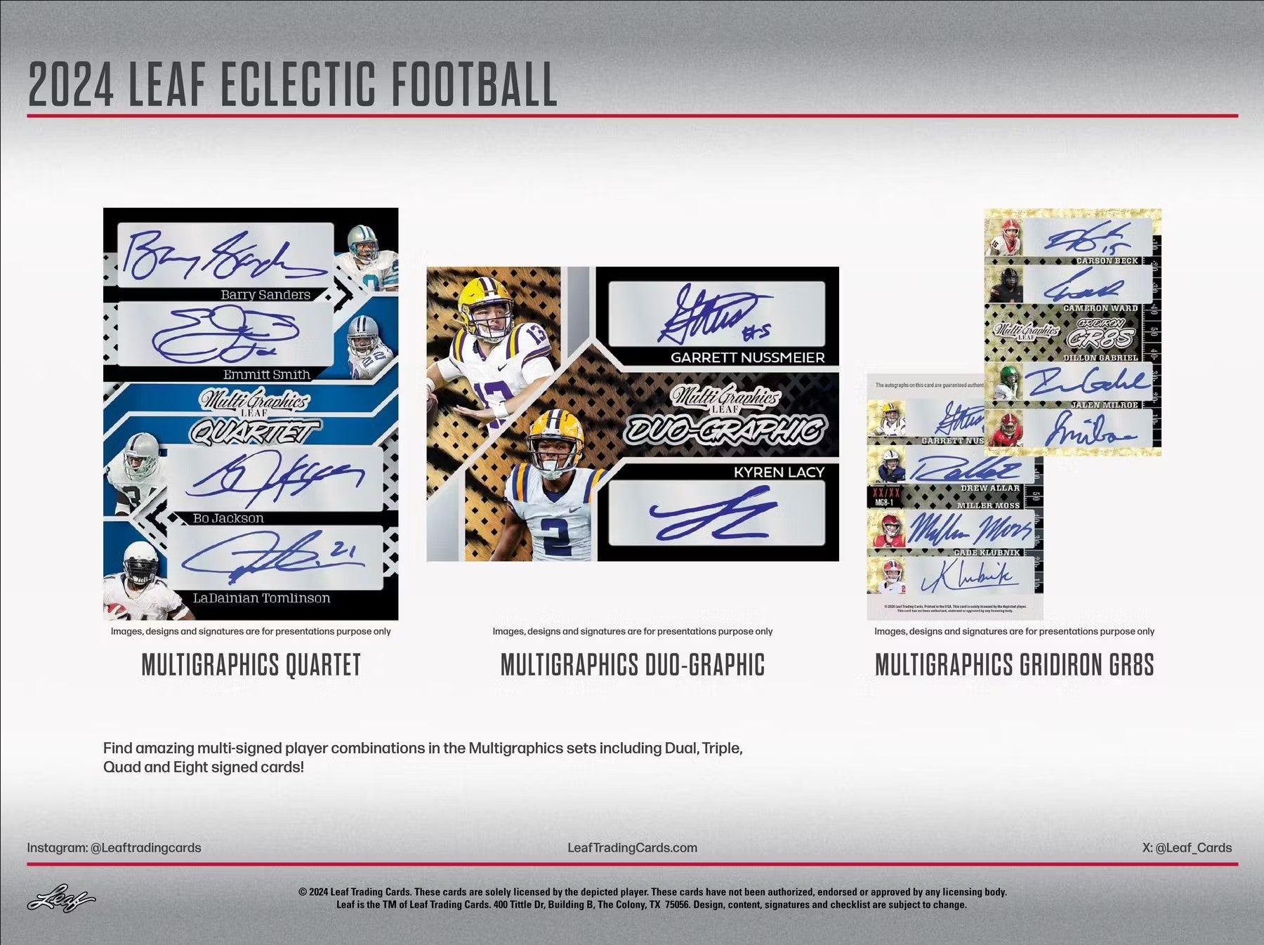 2024 Leaf Eclectic Football Hobby Trading Cards