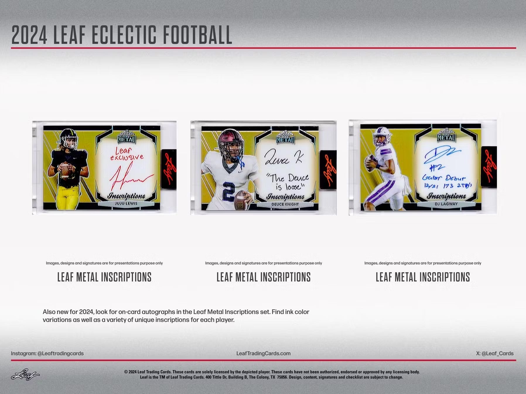 2024 Leaf Eclectic Football Hobby Trading Cards