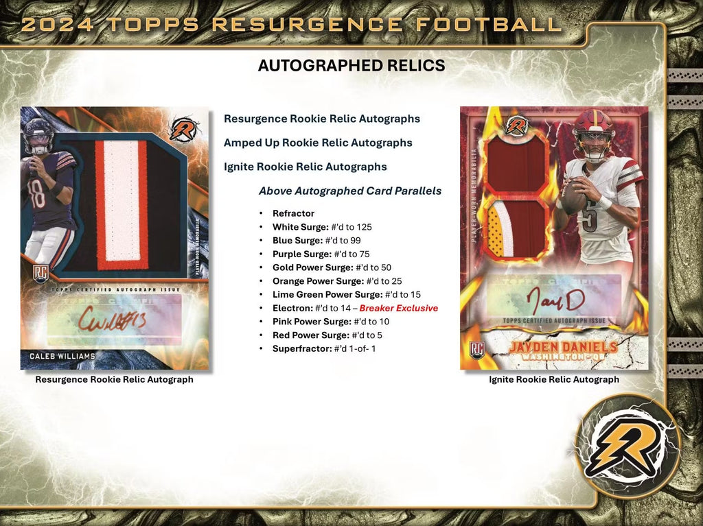 2024 Topps Resurgence Football Blaster Trading Cards