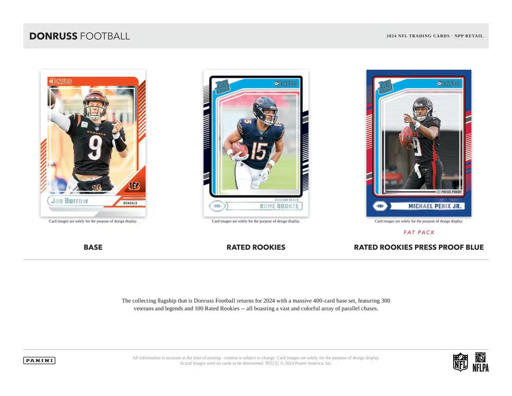 2024 Panini Donruss Football Jumbo Trading Cards