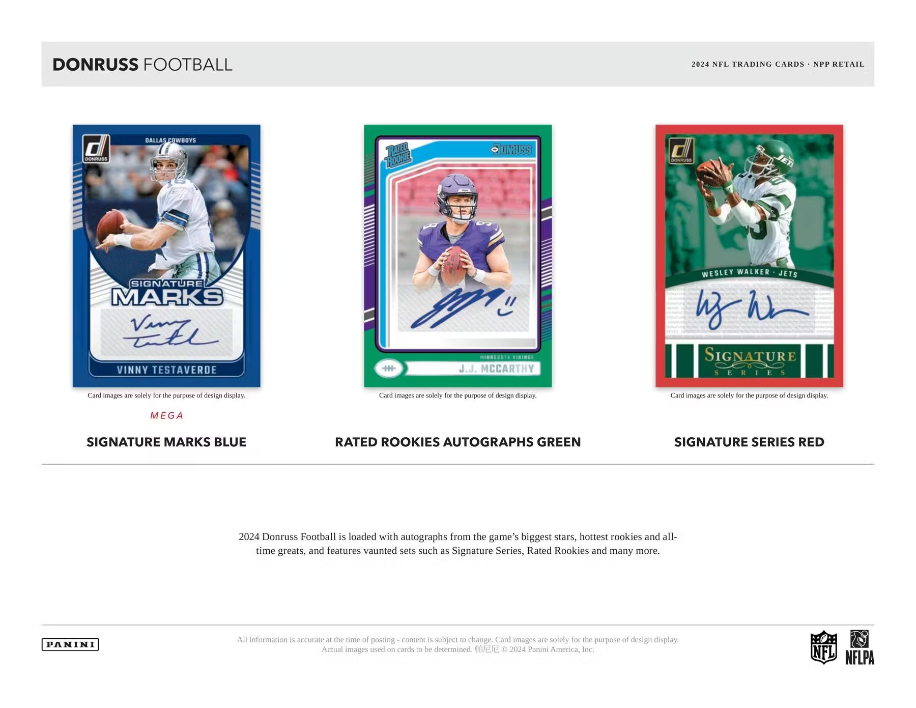 2024 Panini Donruss Football Jumbo Trading Cards