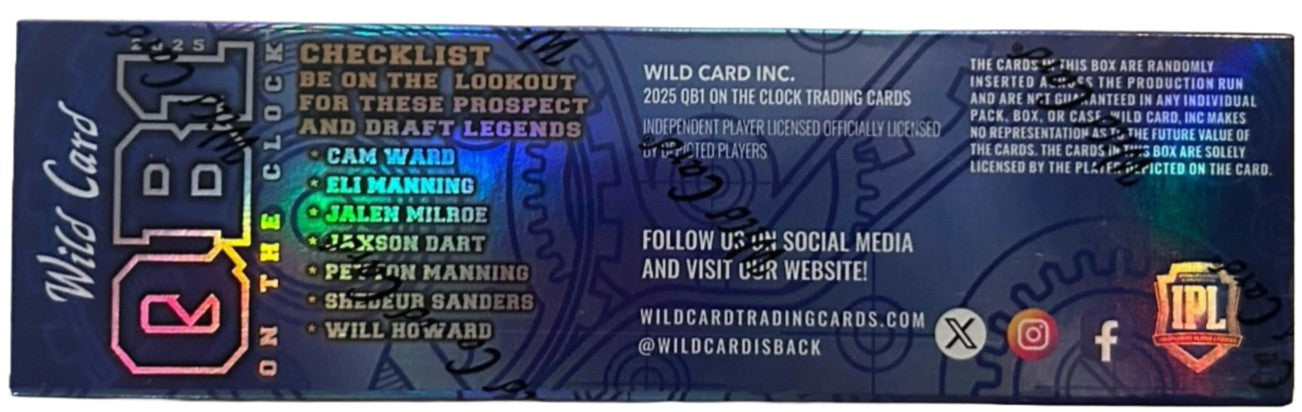 2025 Wild Card QB1 On the Clock Hobby Trading Cards Pack Auction