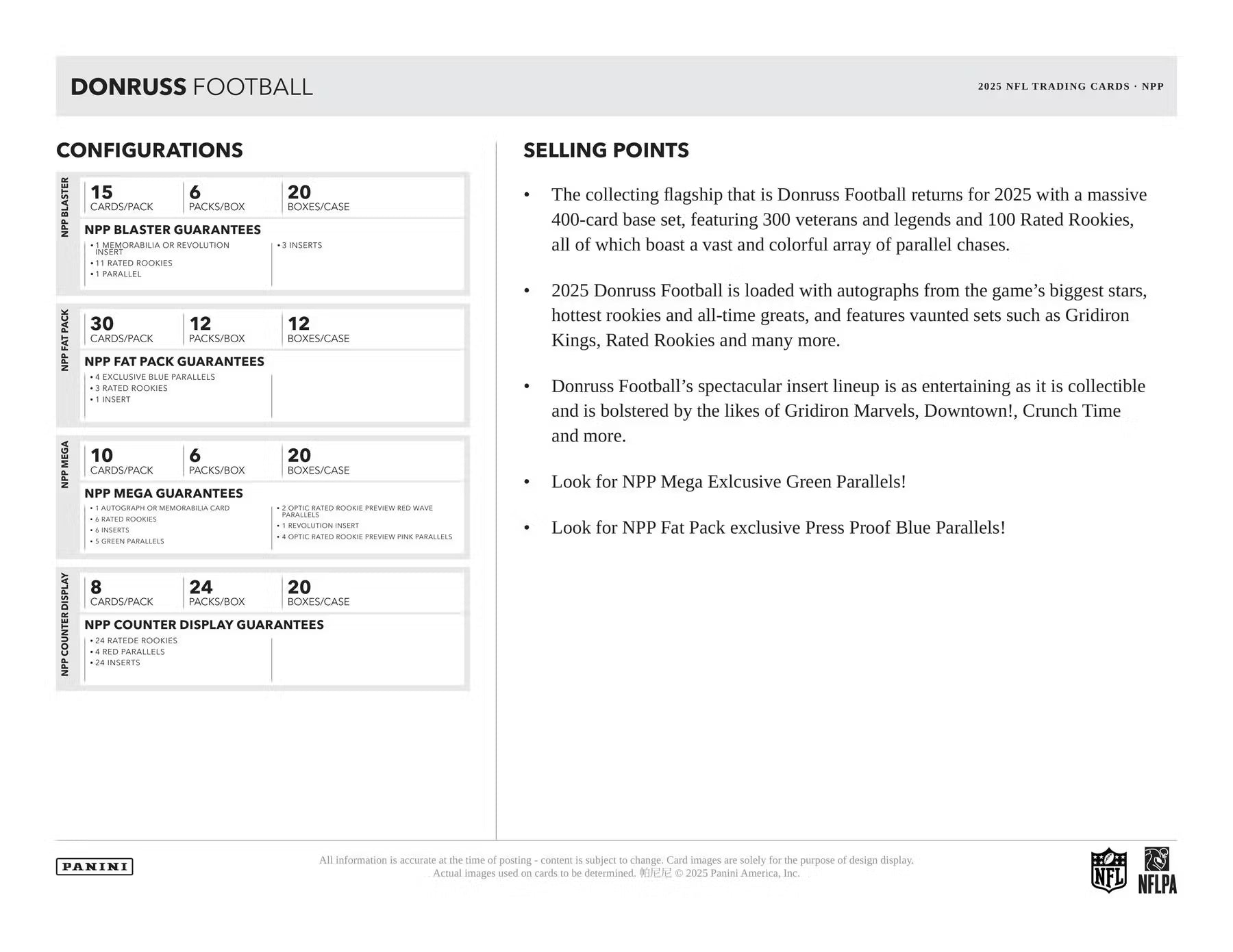 2025 Panini Donruss Football Mega Pack Auction