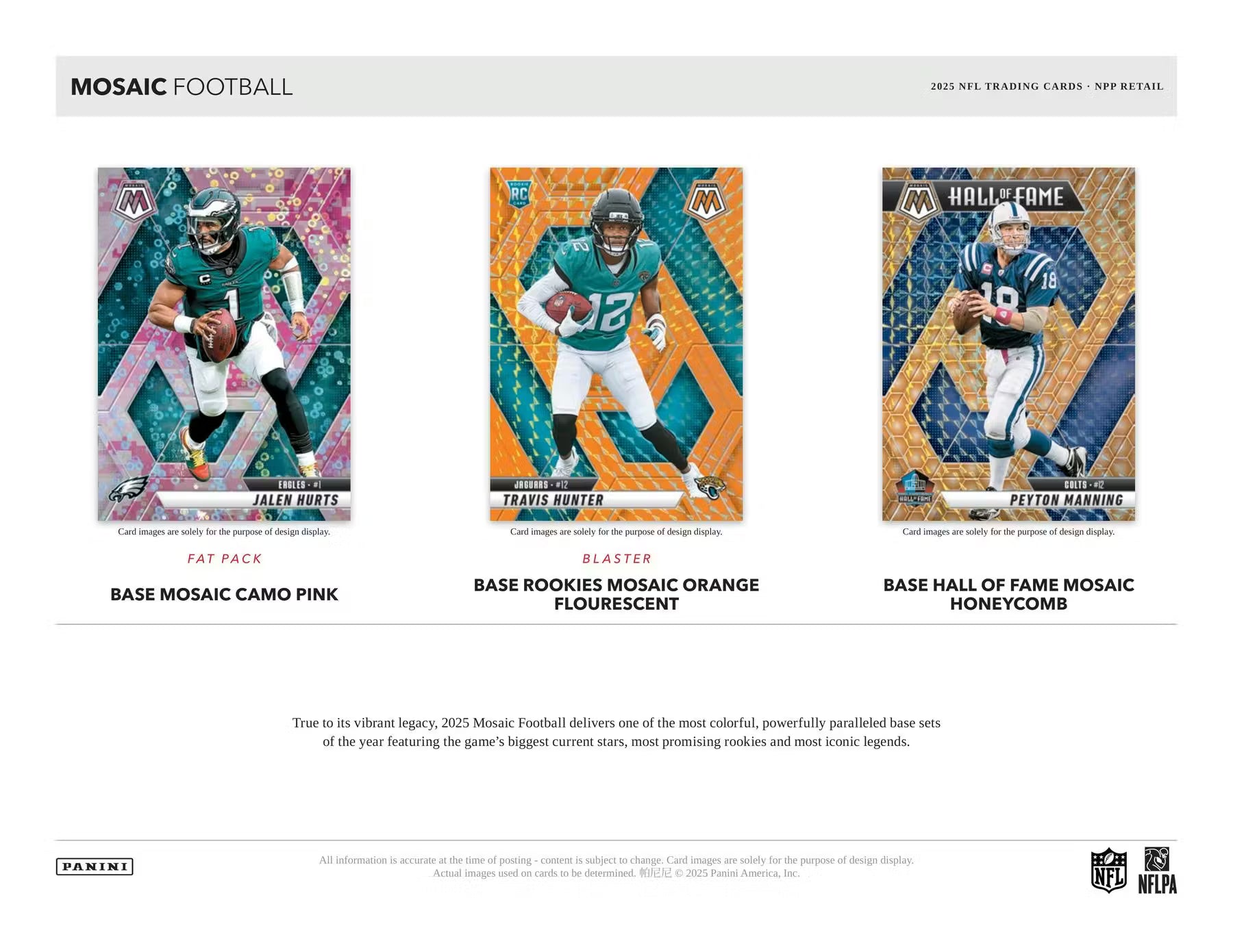 2025 Panini Mosaic Football Blaster Pack Auction