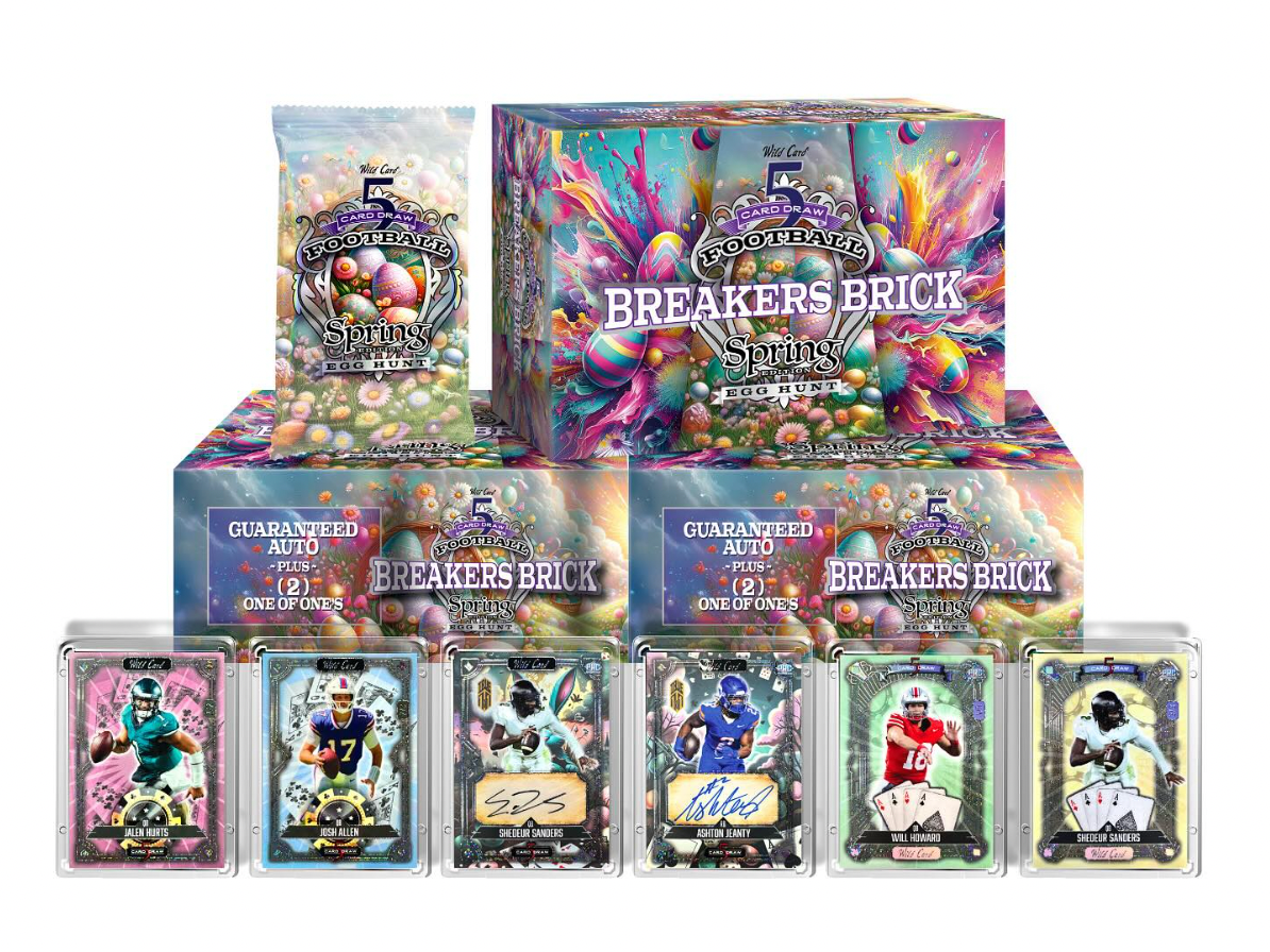2024 Wild Card 5 Card Draw Football Spring Edition Egg Hunt Trading Cards