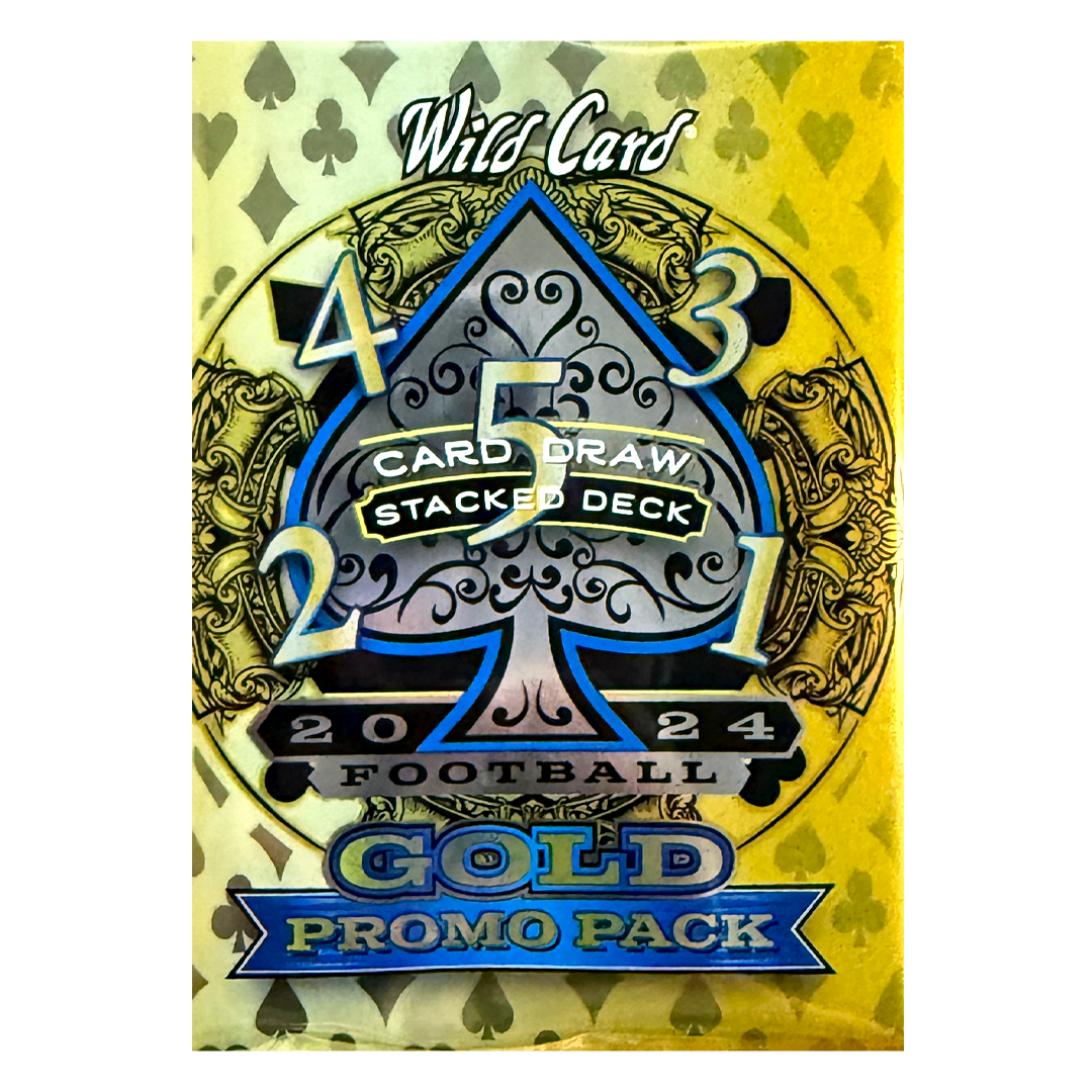2024 Wild Card 5 Card Draw Football Stacked Deck Gold Promo Trading Cards