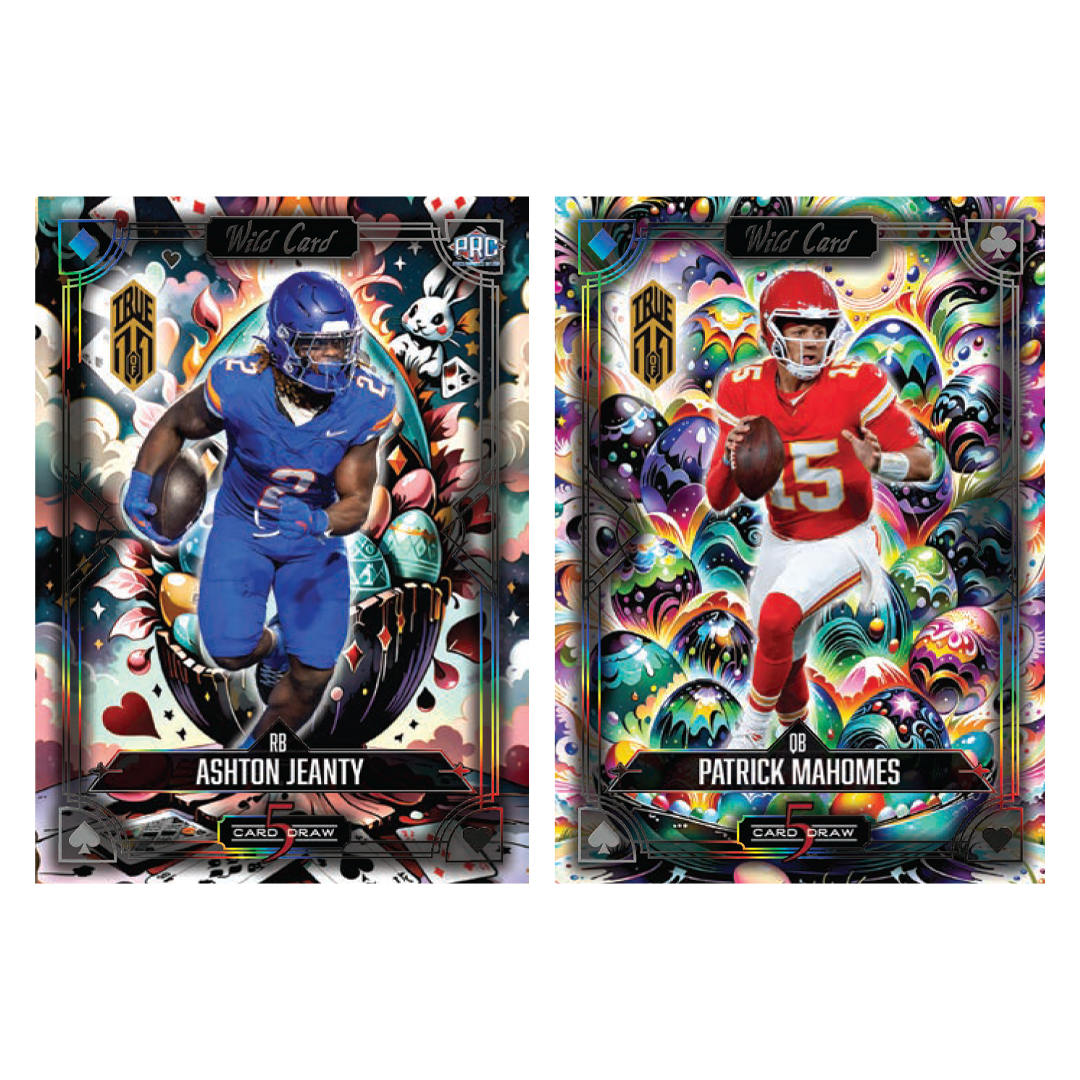 2024 Wild Card 5 Card Draw Football Spring Edition Egg Hunt Trading Cards