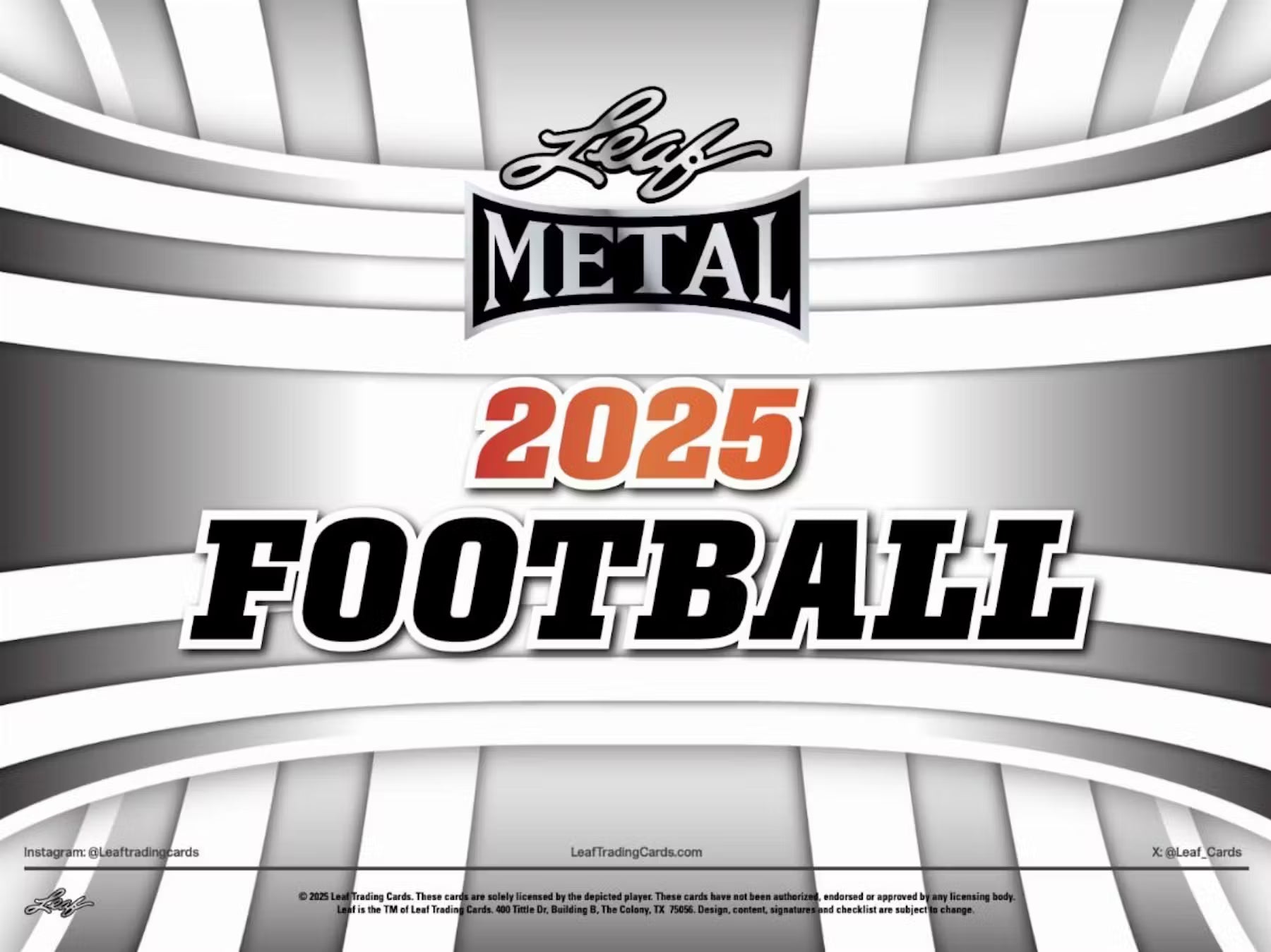 2025 Leaf Metal Football Jumbo Trading Cards