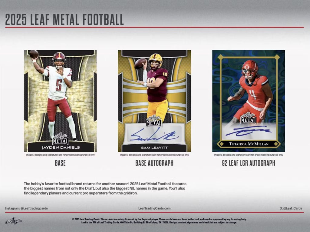 2025 Leaf Metal Football Hobby Trading Cards