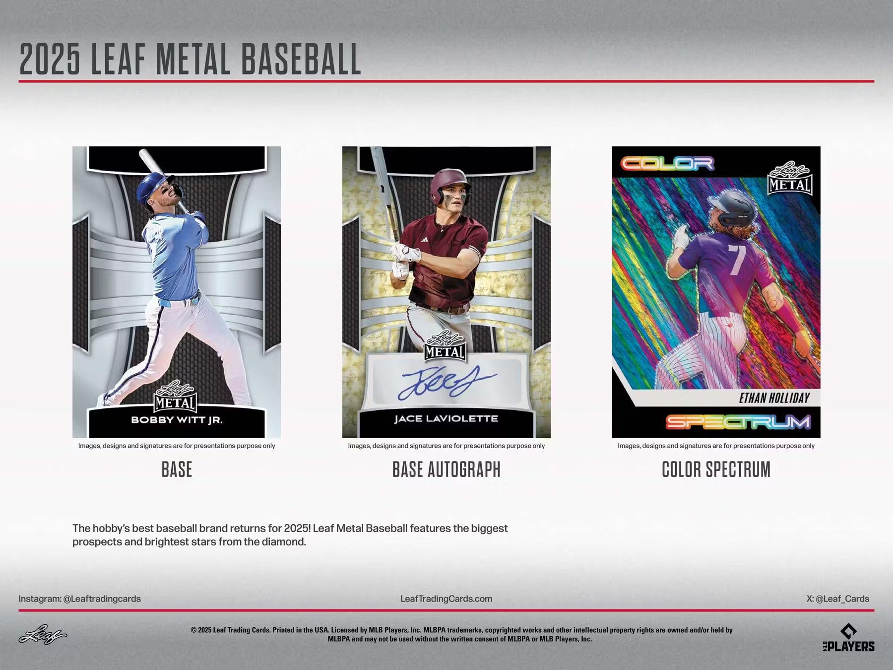 2025 Leaf Metal Baseball Hobby Trading Cards
