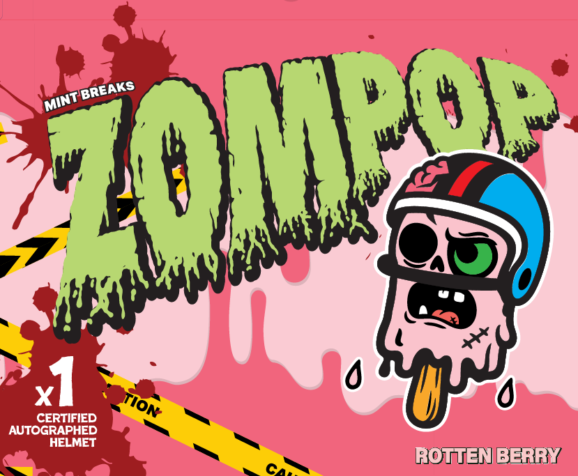 Zompop Certified Autographed Helmet PYD (Rotten Berry Series) Break 008