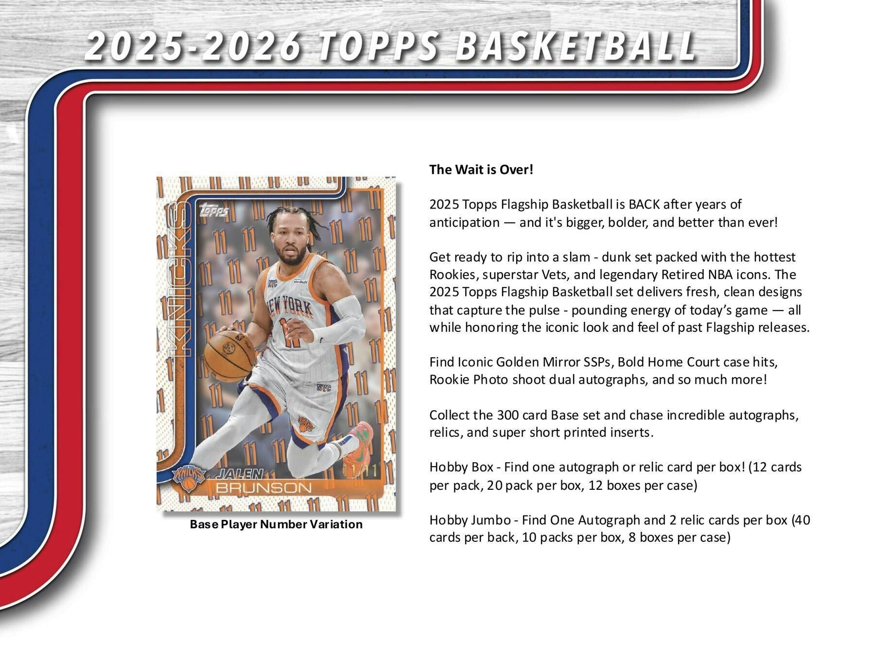 2025-26 Topps Basketball Hobby Trading Cards