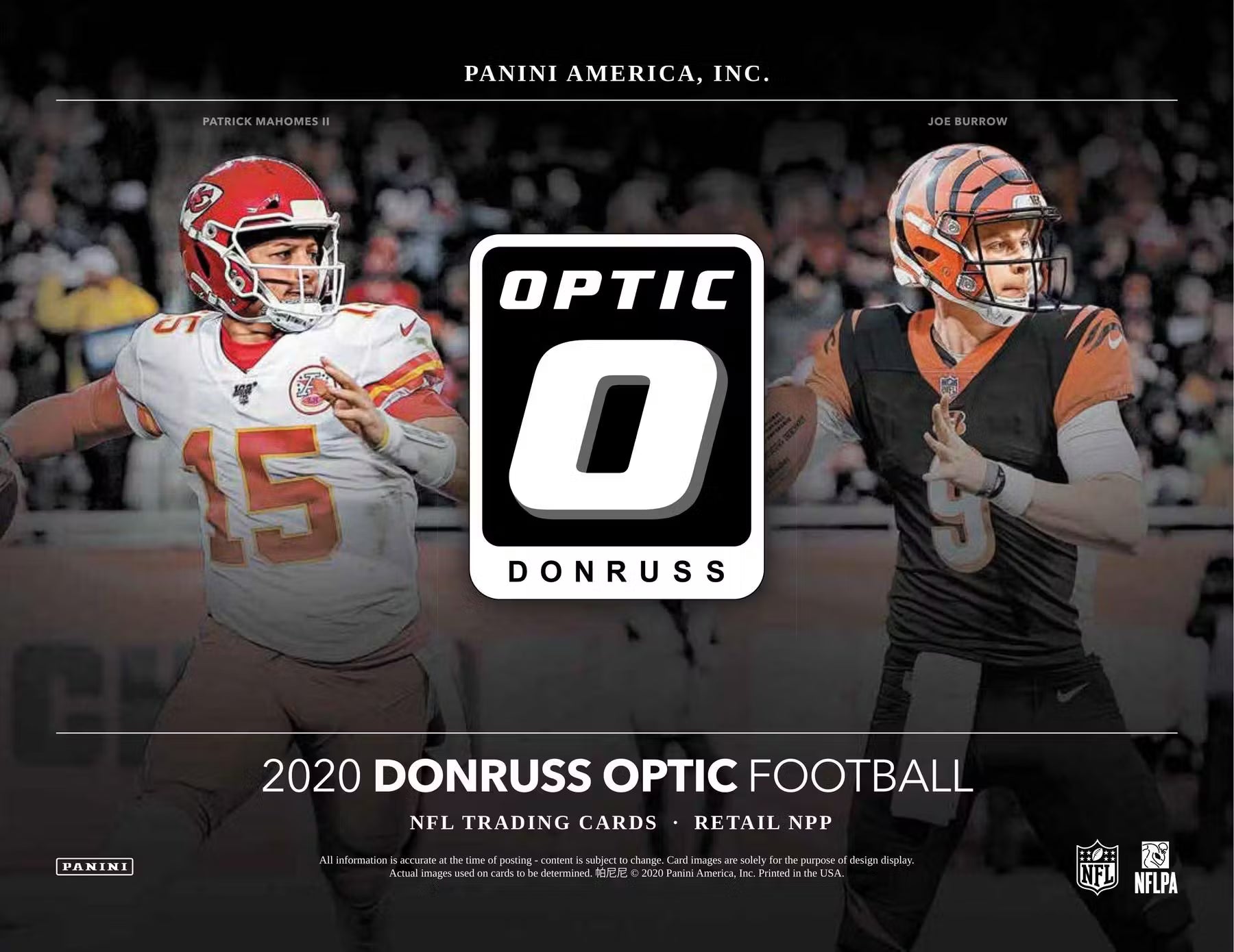 2020 Panini Donruss Optic Football Blaster Trading Cards Purple
