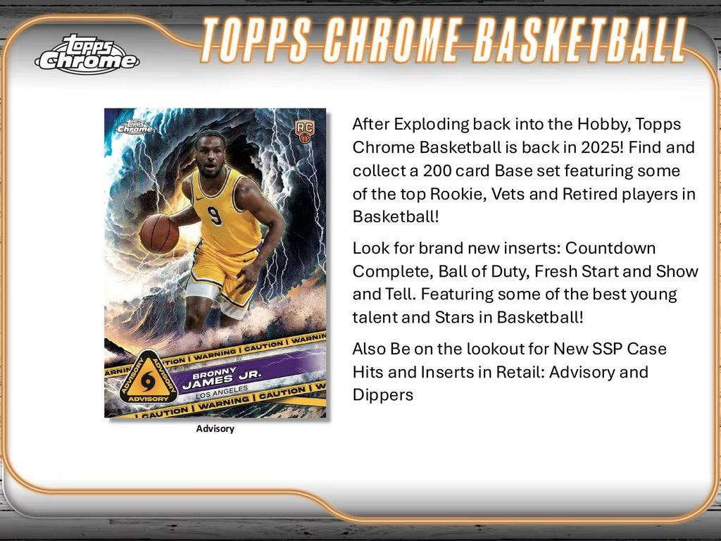 2024-25 Topps Chrome Basketball Mega Trading Cards