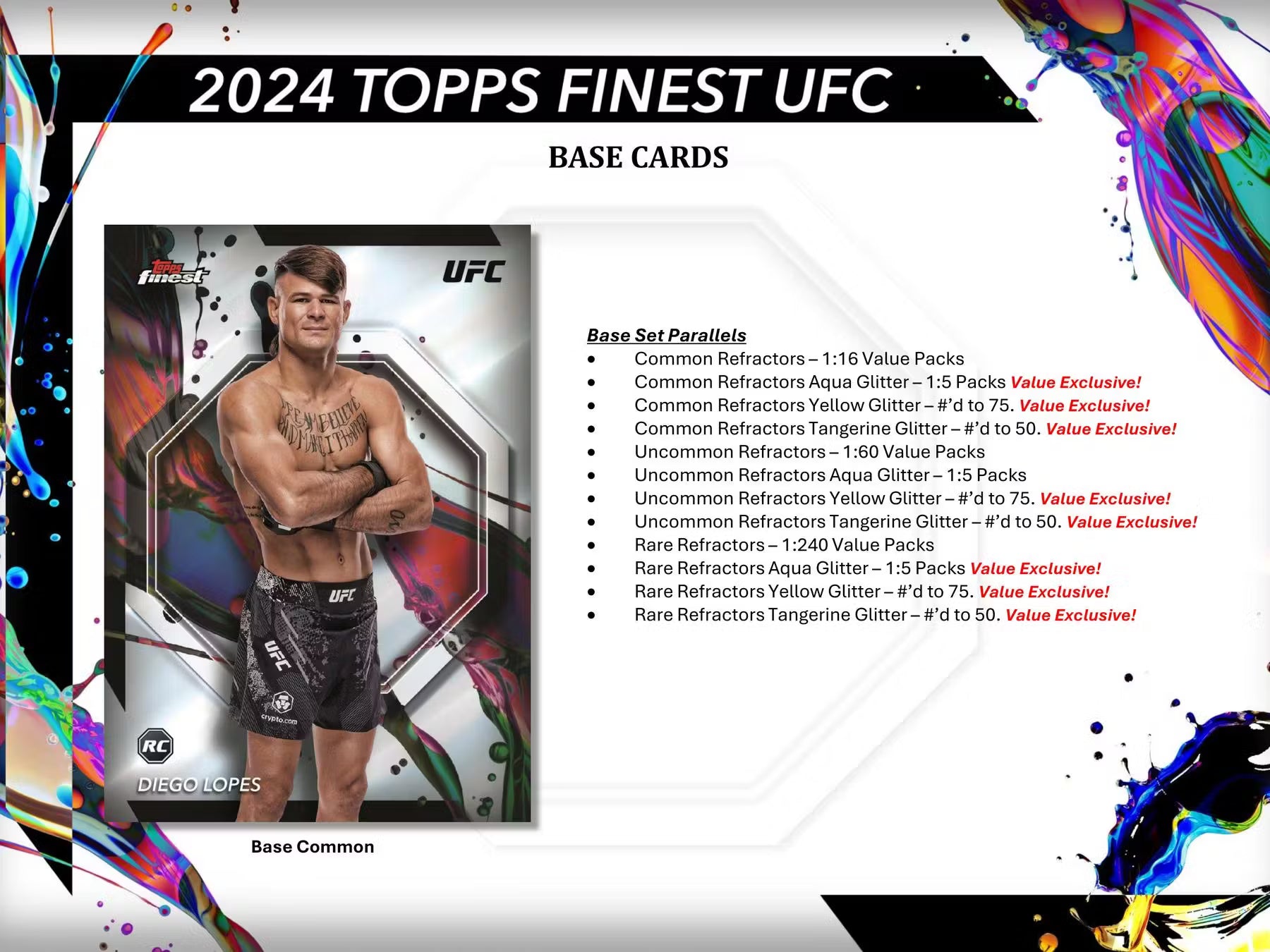 2024 Topps Finest UFC Blaster Trading Cards